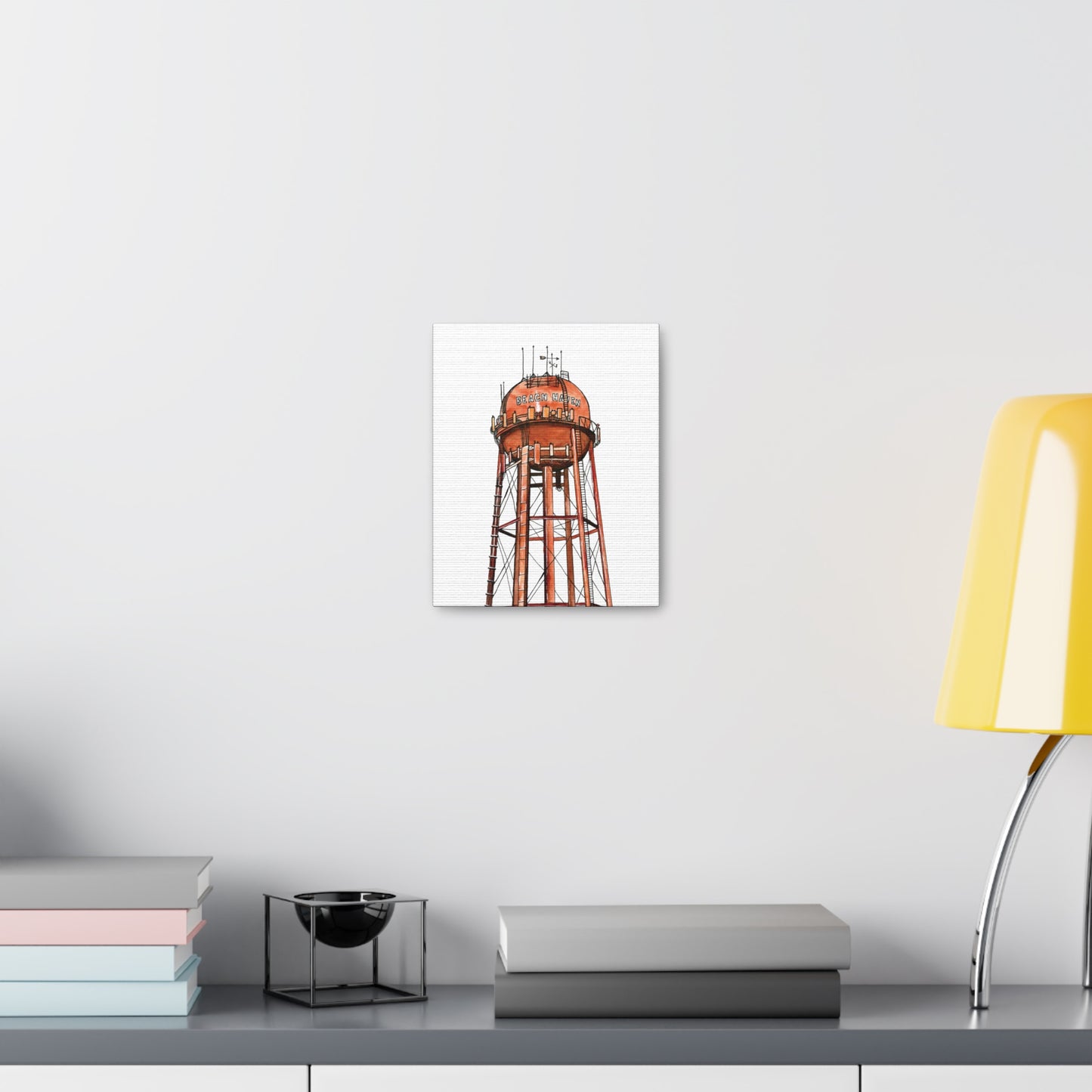 Beach Haven Water Tower Canvas Art Print