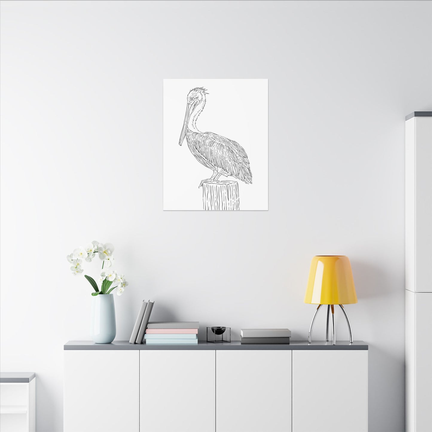 Pelican Canvas Art Print