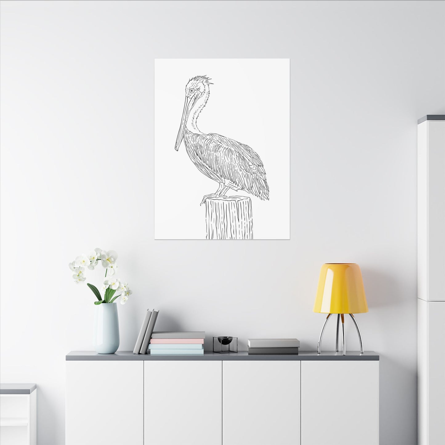 Pelican Canvas Art Print