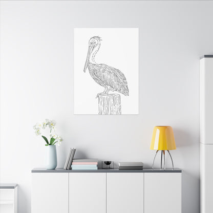 Pelican Canvas Art Print