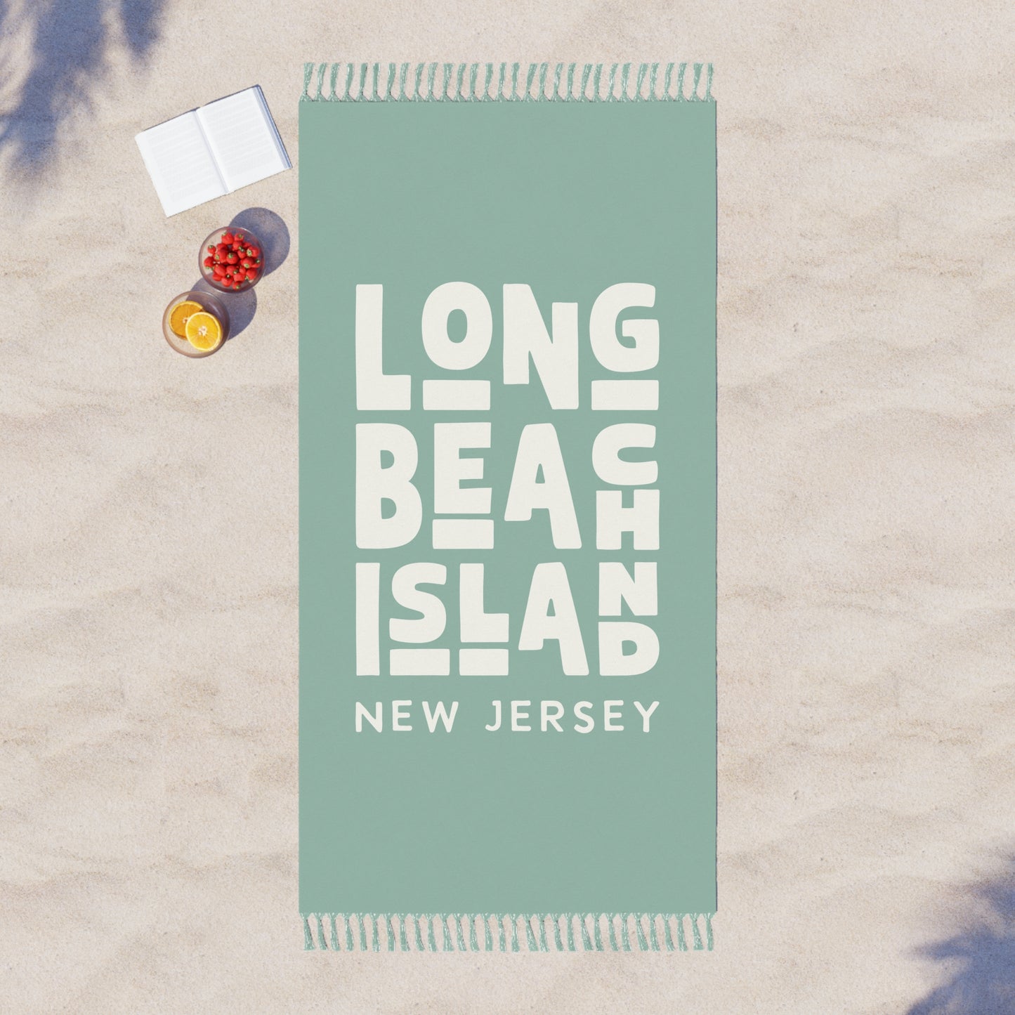 Retro LBI Boho Beach Towel