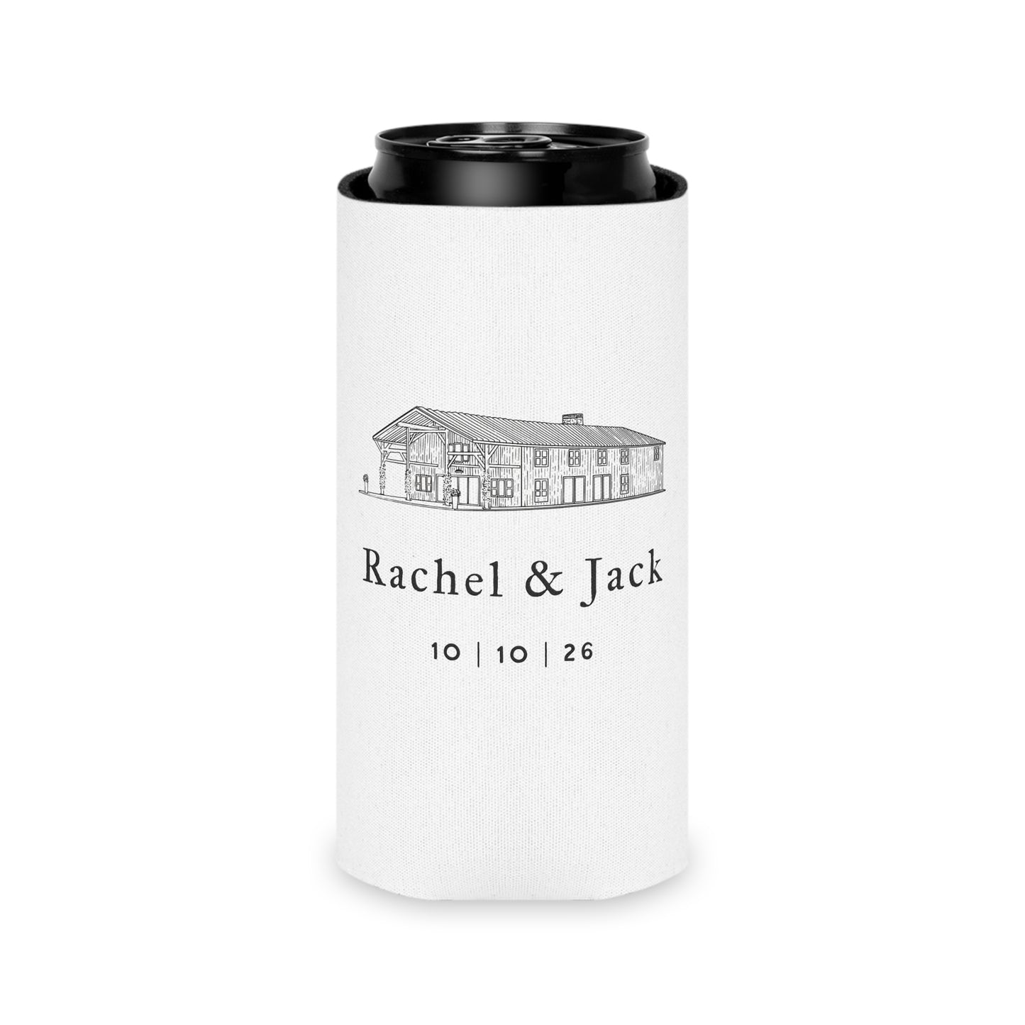 Custom Wedding Can Cooler