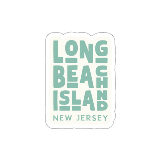 Retro LBI Die-Cut Sticker Sand