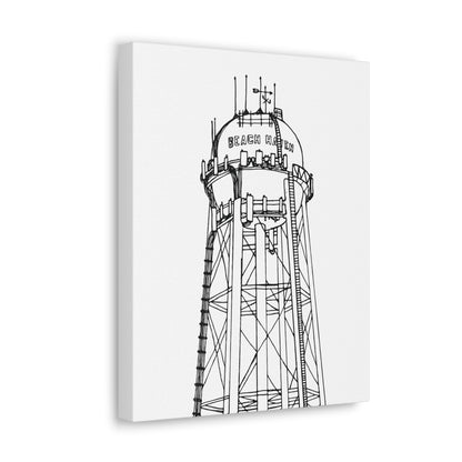 Beach Haven Water Tower Canvas Art Print