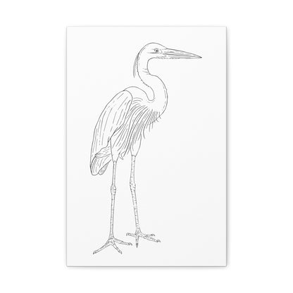 Great Blue Heron Canvas Gallery Wrap