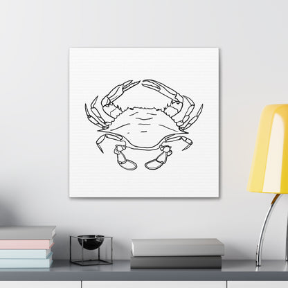 Blue Claw Crab Canvas Art Print