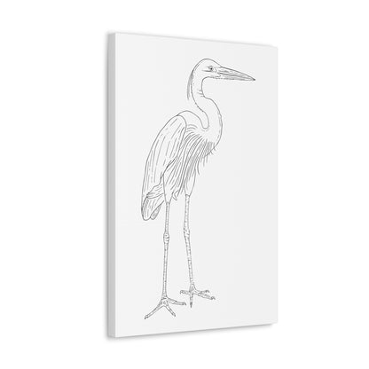 Great Blue Heron Canvas Gallery Wrap