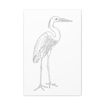 Great Blue Heron Canvas Gallery Wrap