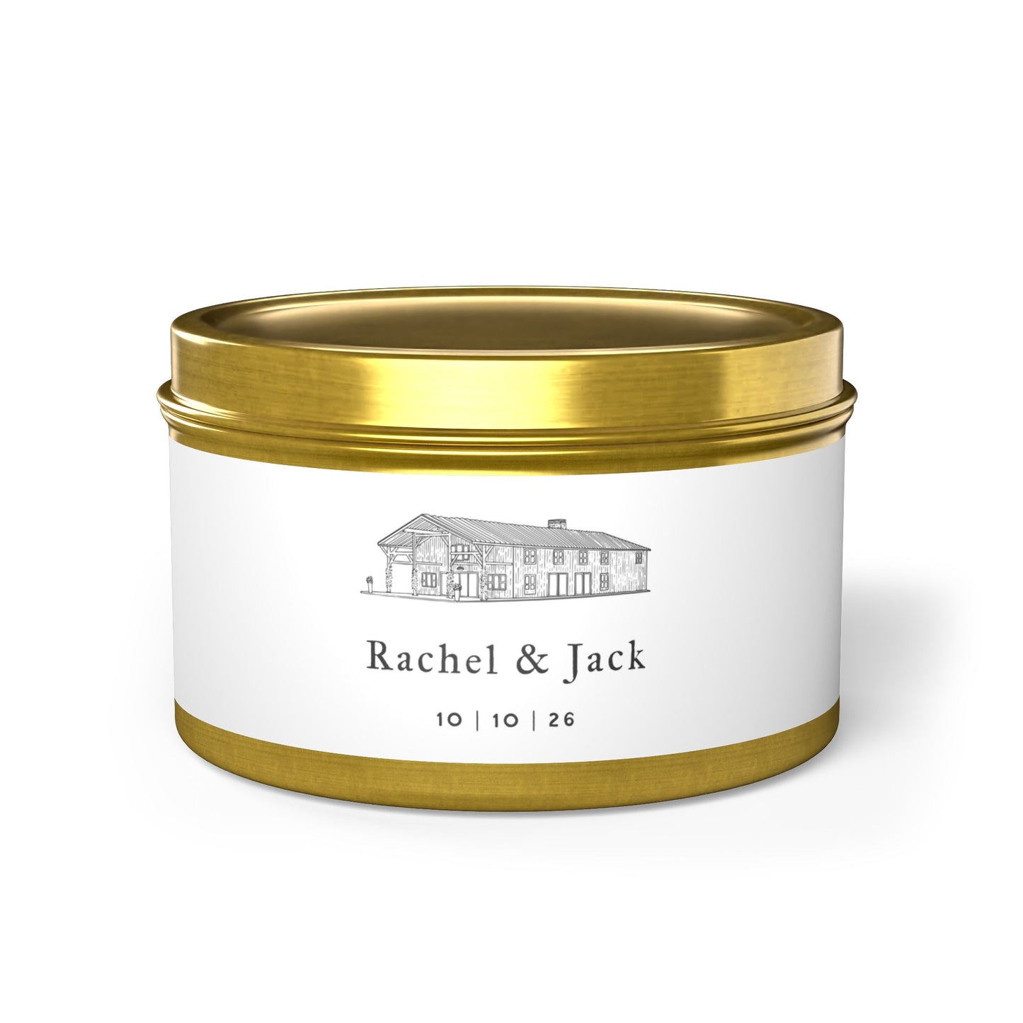 Custom Wedding Tin Candles