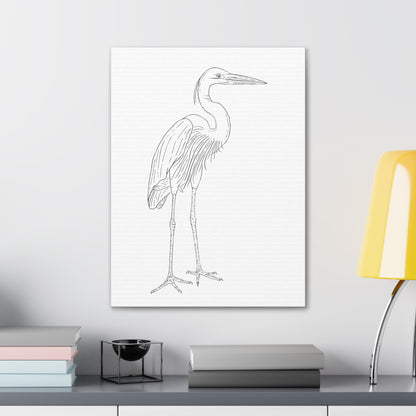 Great Blue Heron Canvas Gallery Wrap