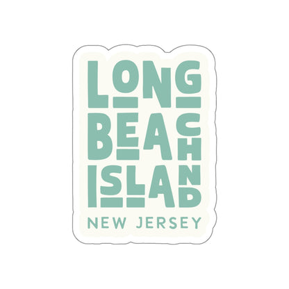 Retro LBI Die-Cut Sticker Sand