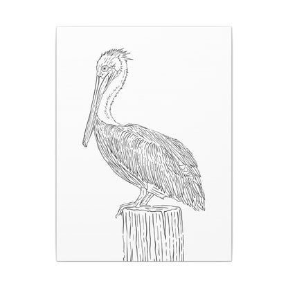 Pelican Canvas Art Print