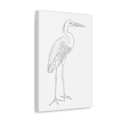 Great Blue Heron Canvas Gallery Wrap