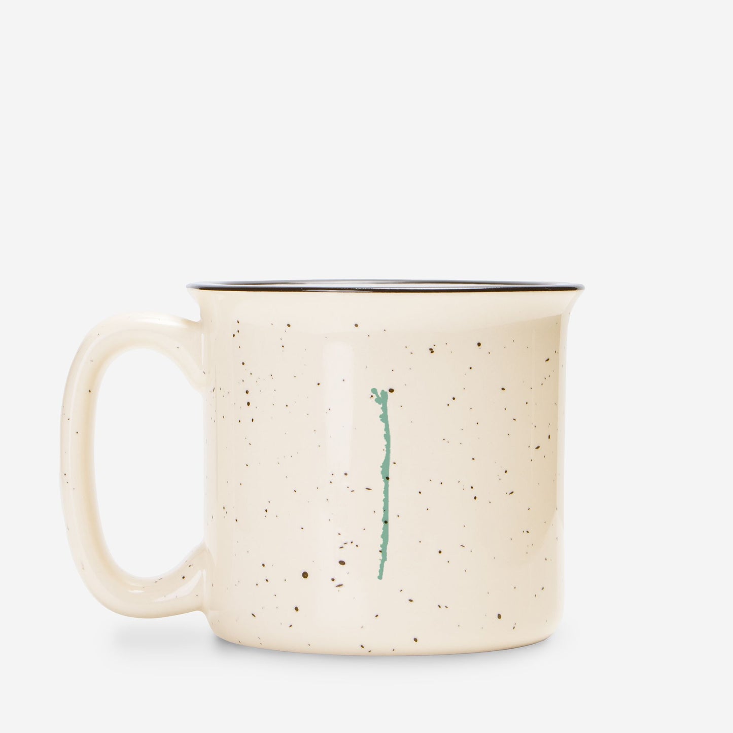 Retro LBI Ceramic Camp Mug Speckled Cream