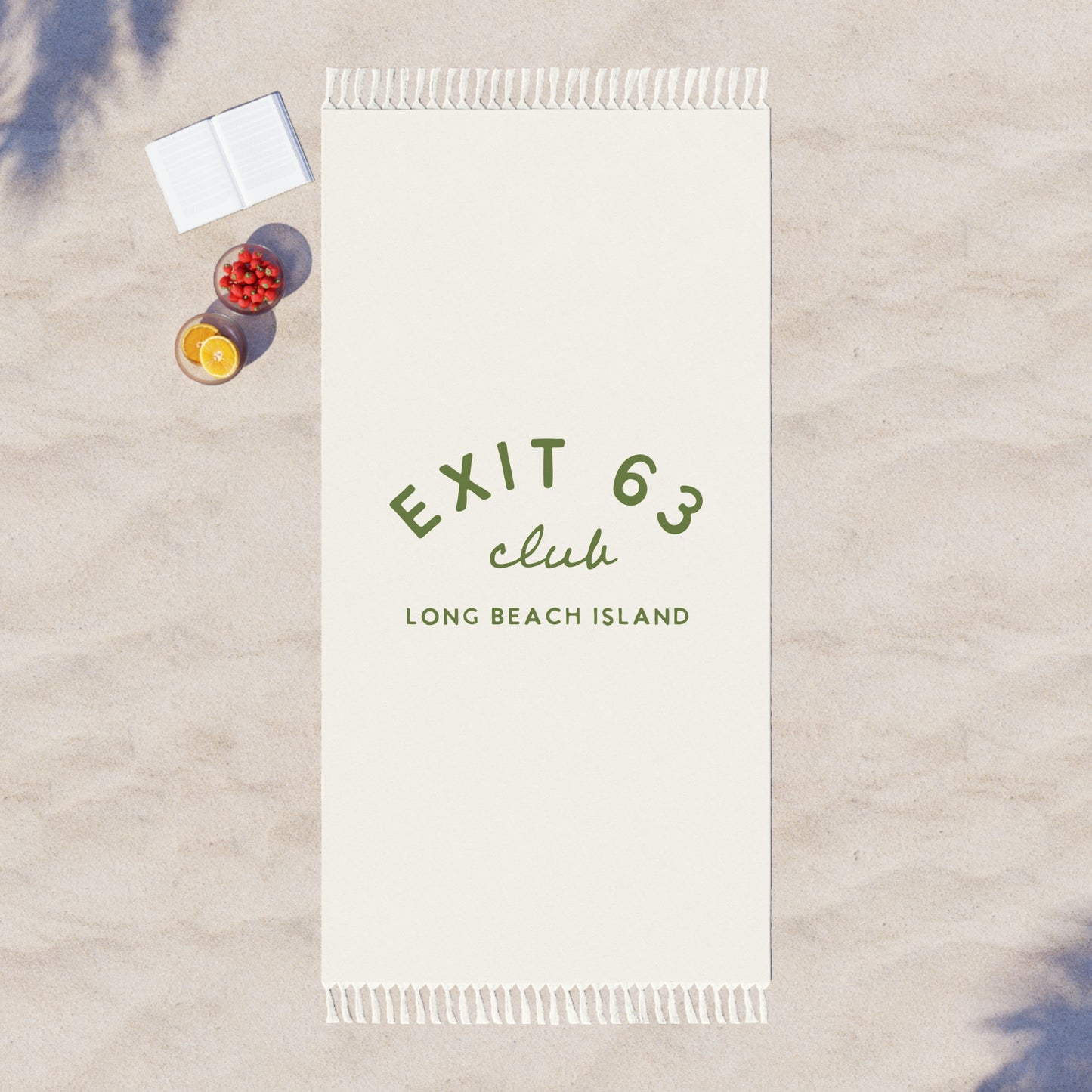 Exit 63 Club Boho Beach Towel - Light