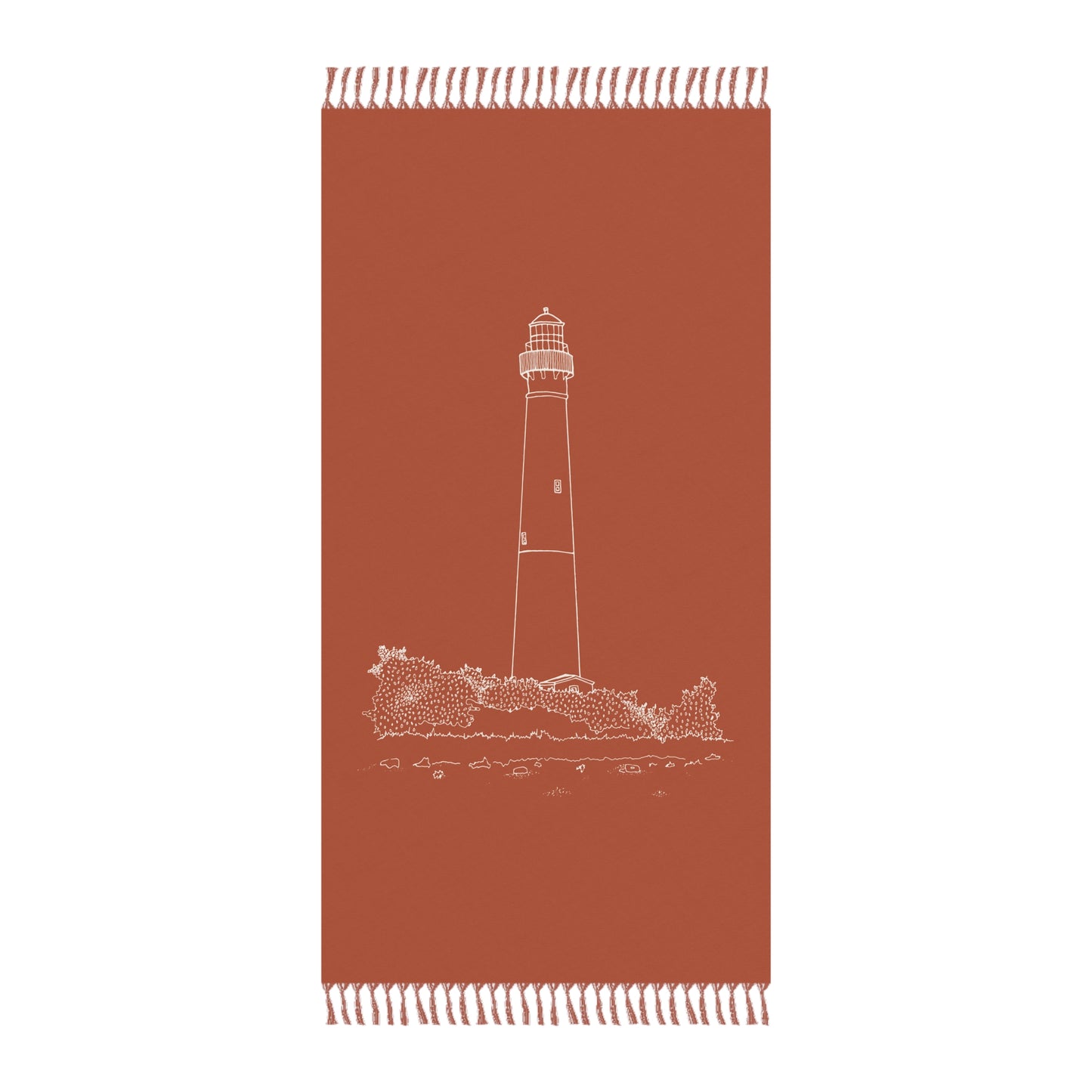 Barnegat Lighthouse Boho Beach Towel