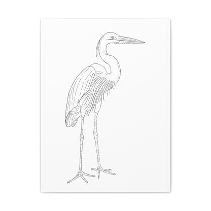 Great Blue Heron Canvas Gallery Wrap