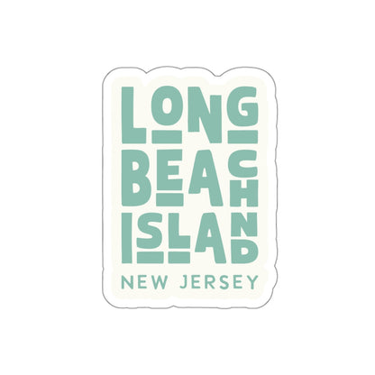 Retro LBI Die-Cut Sticker Sand