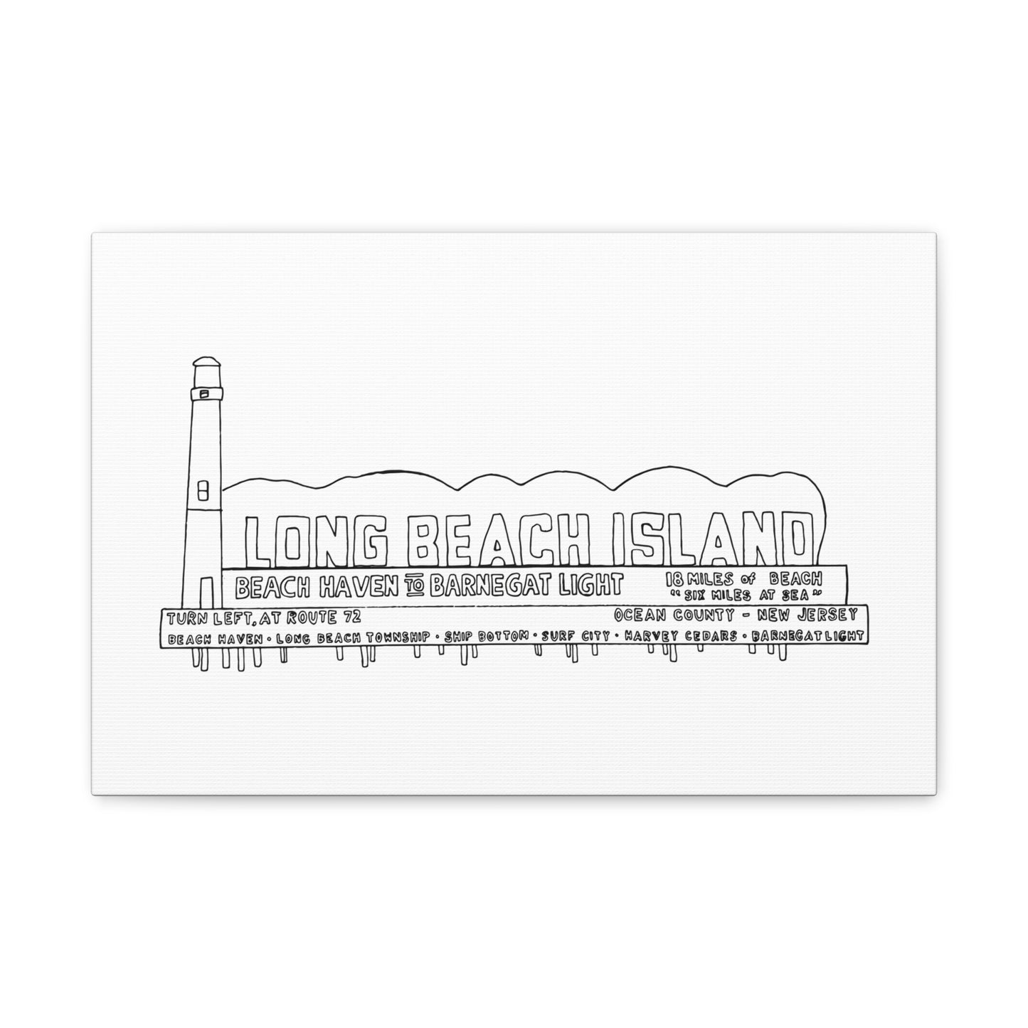 LBI Billboard Canvas Art Print