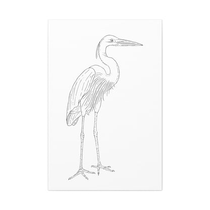 Great Blue Heron Canvas Gallery Wrap