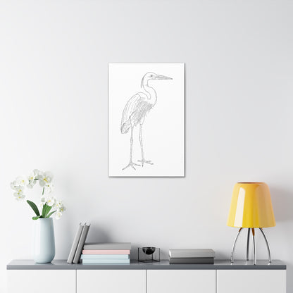 Great Blue Heron Canvas Gallery Wrap