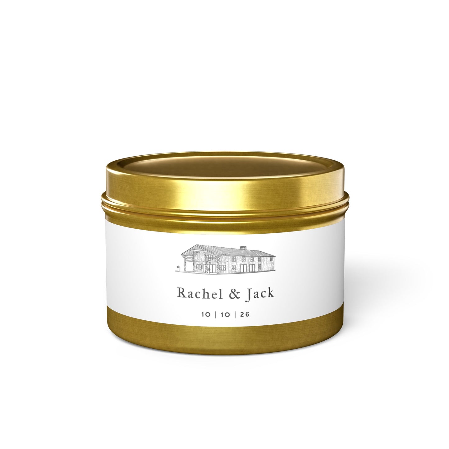 Custom Wedding Tin Candles