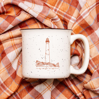 Barnegat Lighthouse Speckled Ceramic Camp Mug