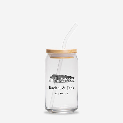 Custom Wedding Glass Can