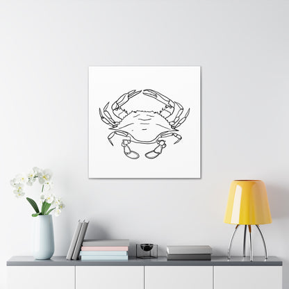 Blue Claw Crab Canvas Art Print