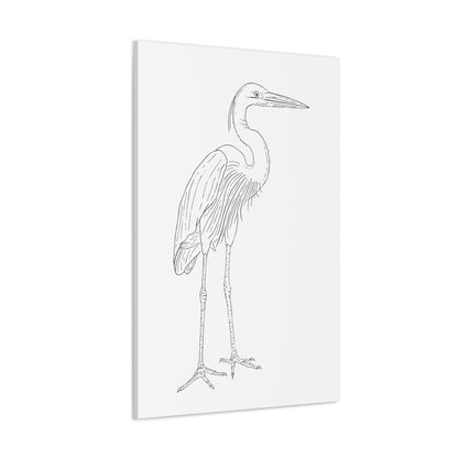 Great Blue Heron Canvas Gallery Wrap