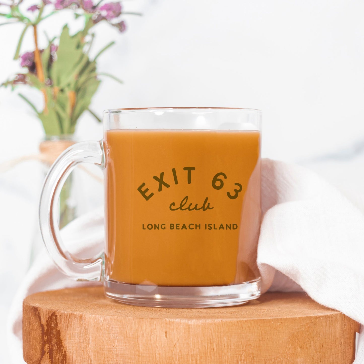 Exit 63 Club Glass Mug