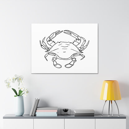 Blue Claw Crab Canvas Art Print