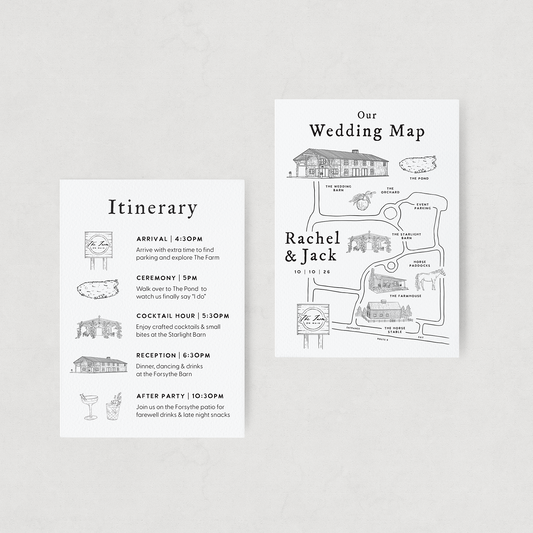 A7 Itinerary/Map Card