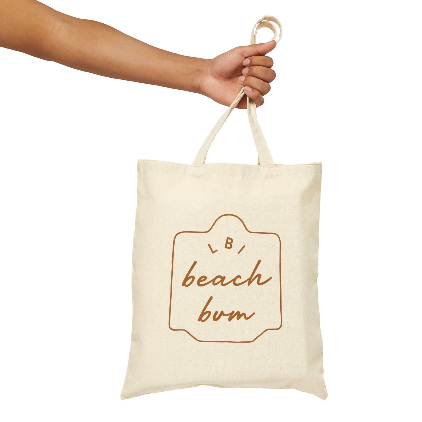 LBI Beach Bum Badge Cotton Canvas Tote Bag