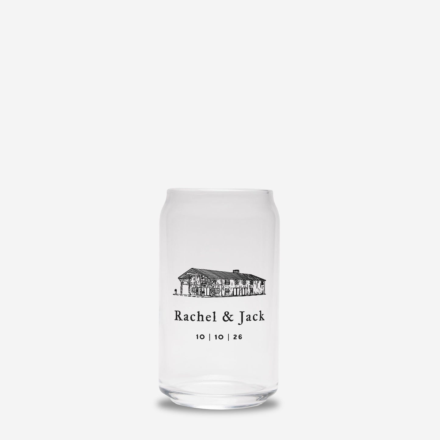 Custom Wedding Glass Can
